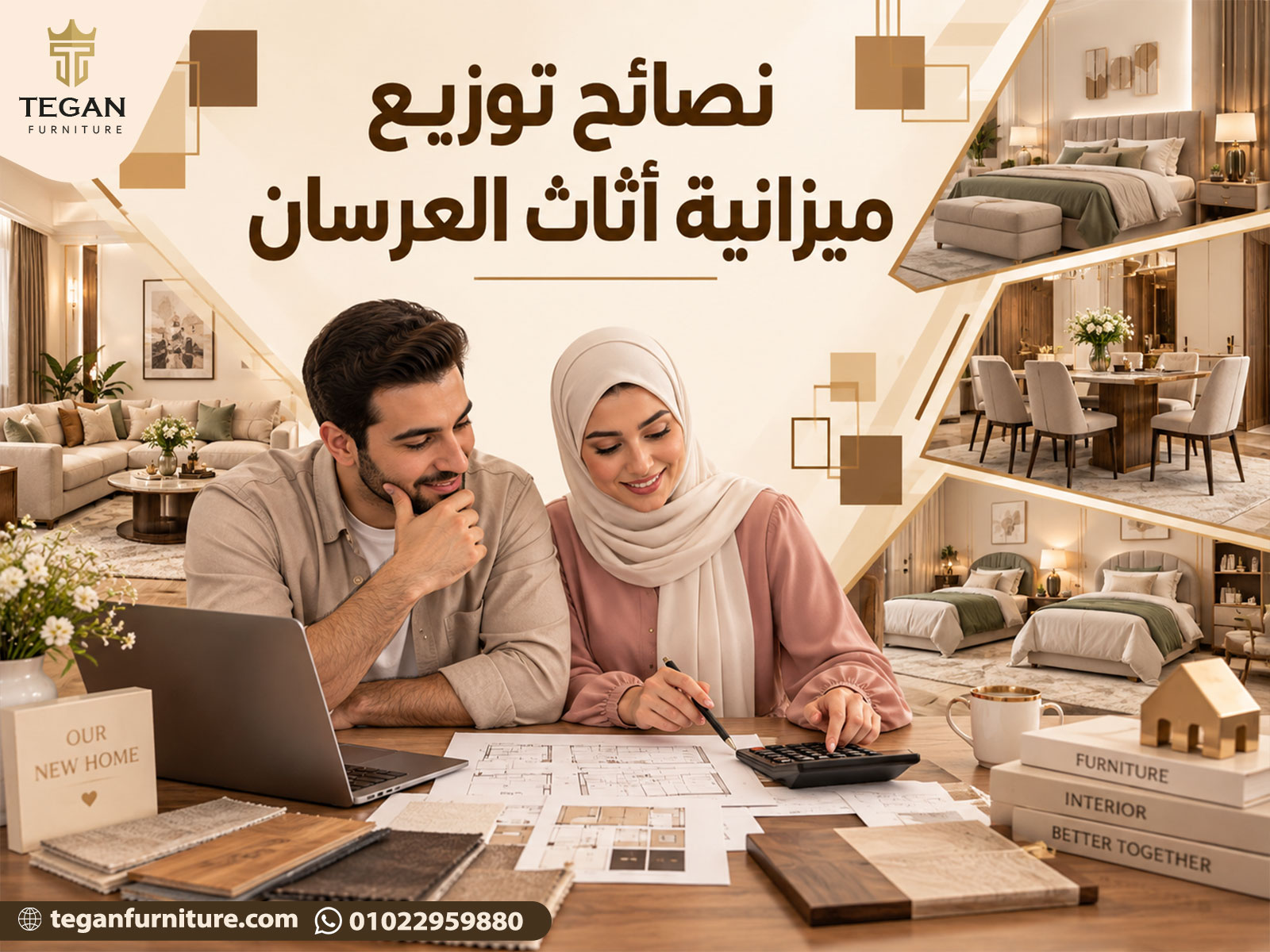نصائح توزيع ميزانية أثاث العرسان